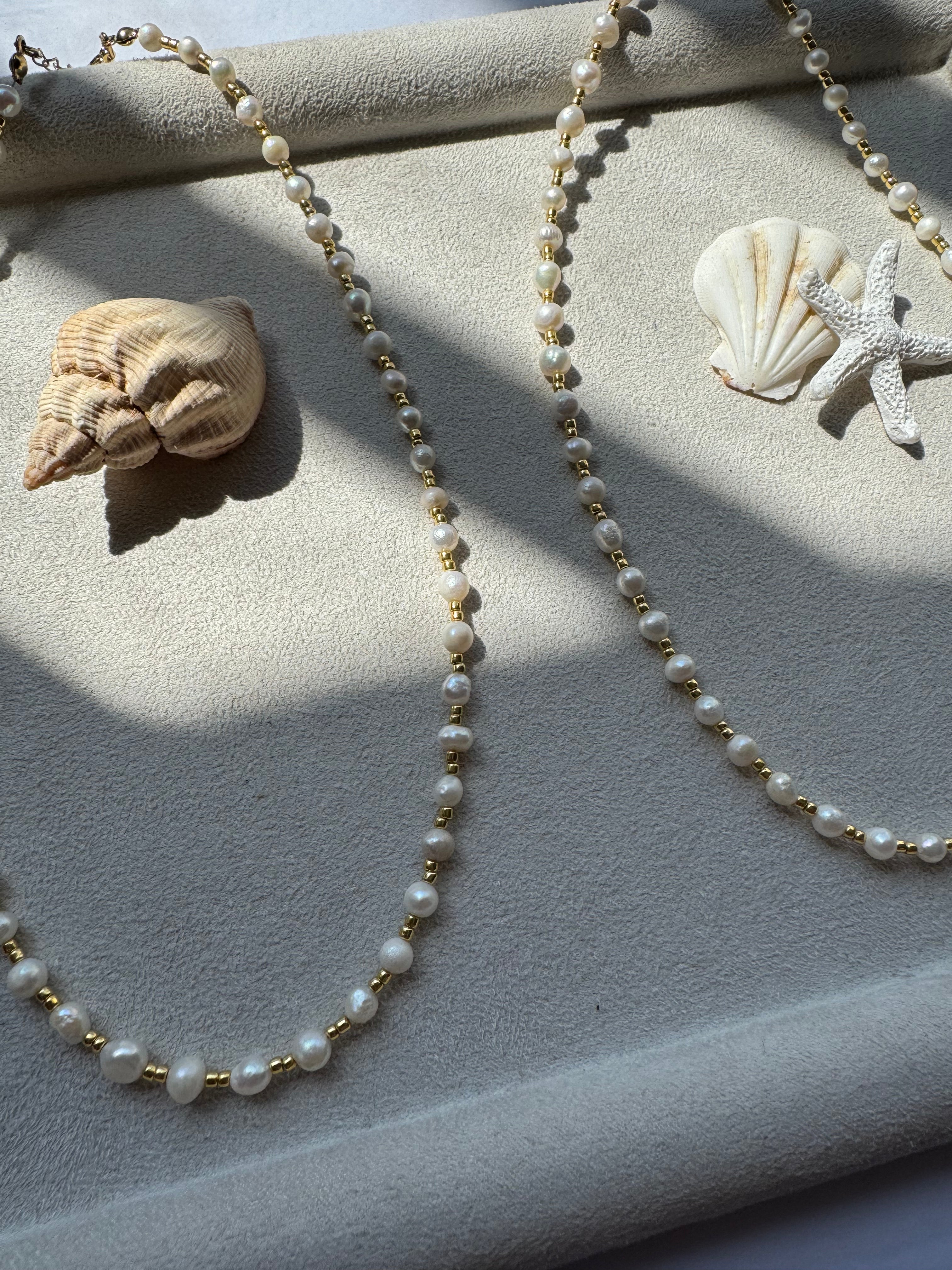 «Waves of Pearl» κολιέ με αληθινά μαργαριτάρια