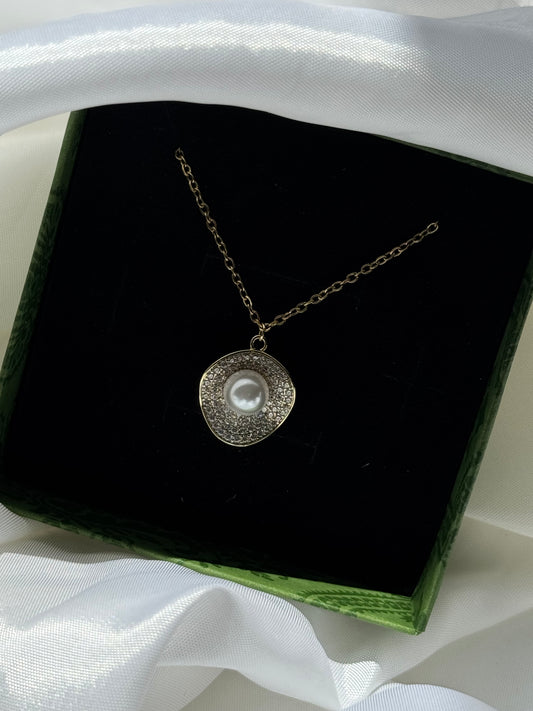 “Golden Pearl” - ατσάλινο χρυσό κολιέ