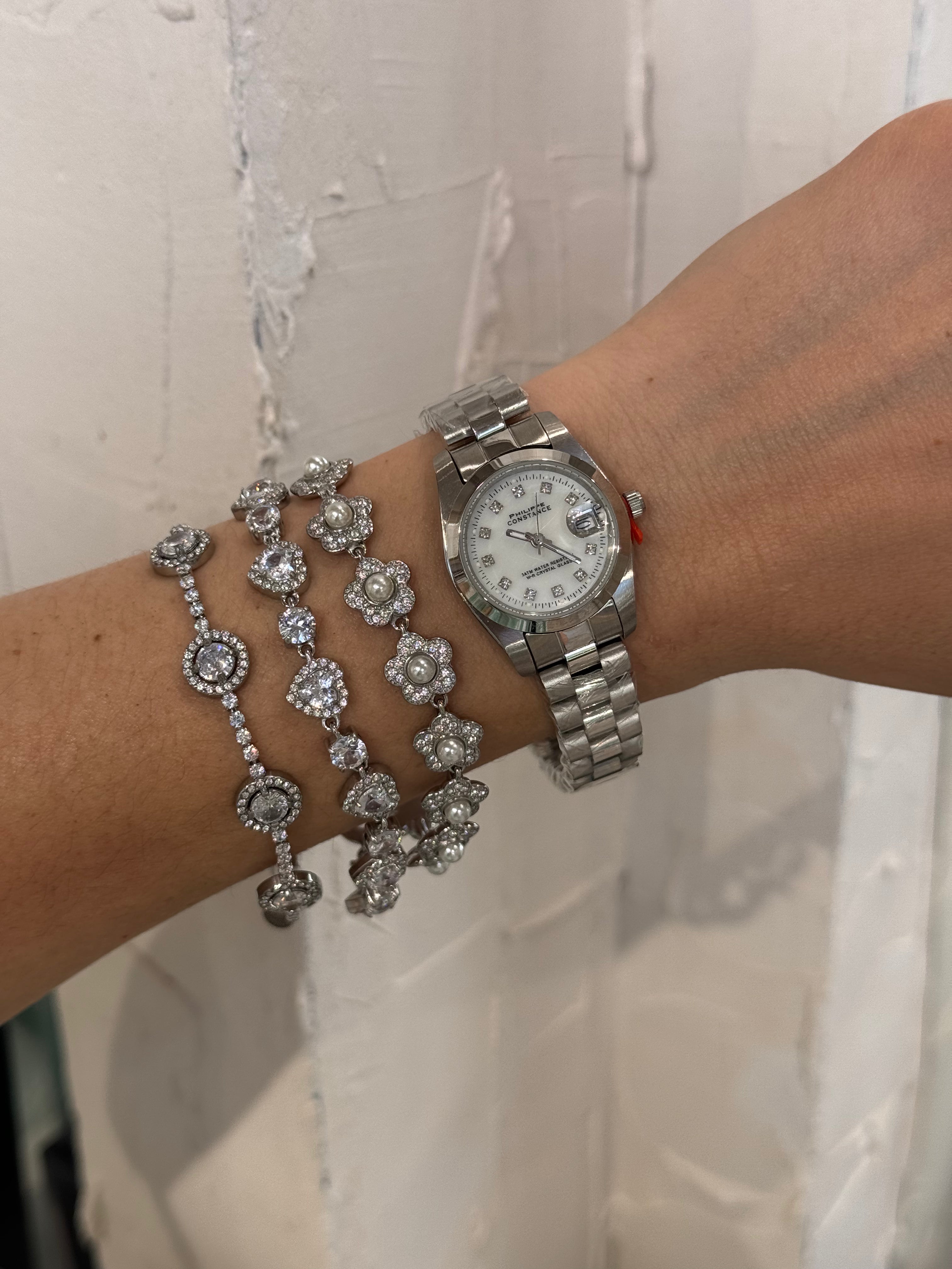 Verona Silver (small) - Αδιάβροχο Premium Ρολόι Stainless Steel