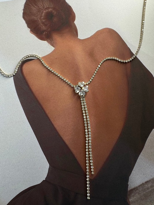 FLEUR DE CHANCE – χρυσό Κολιέ με Ζιργκόν stainless steel