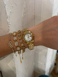 Allegra Gold Pearl (small) - Αδιάβροχο Premium Ρολόι Stainless Steel