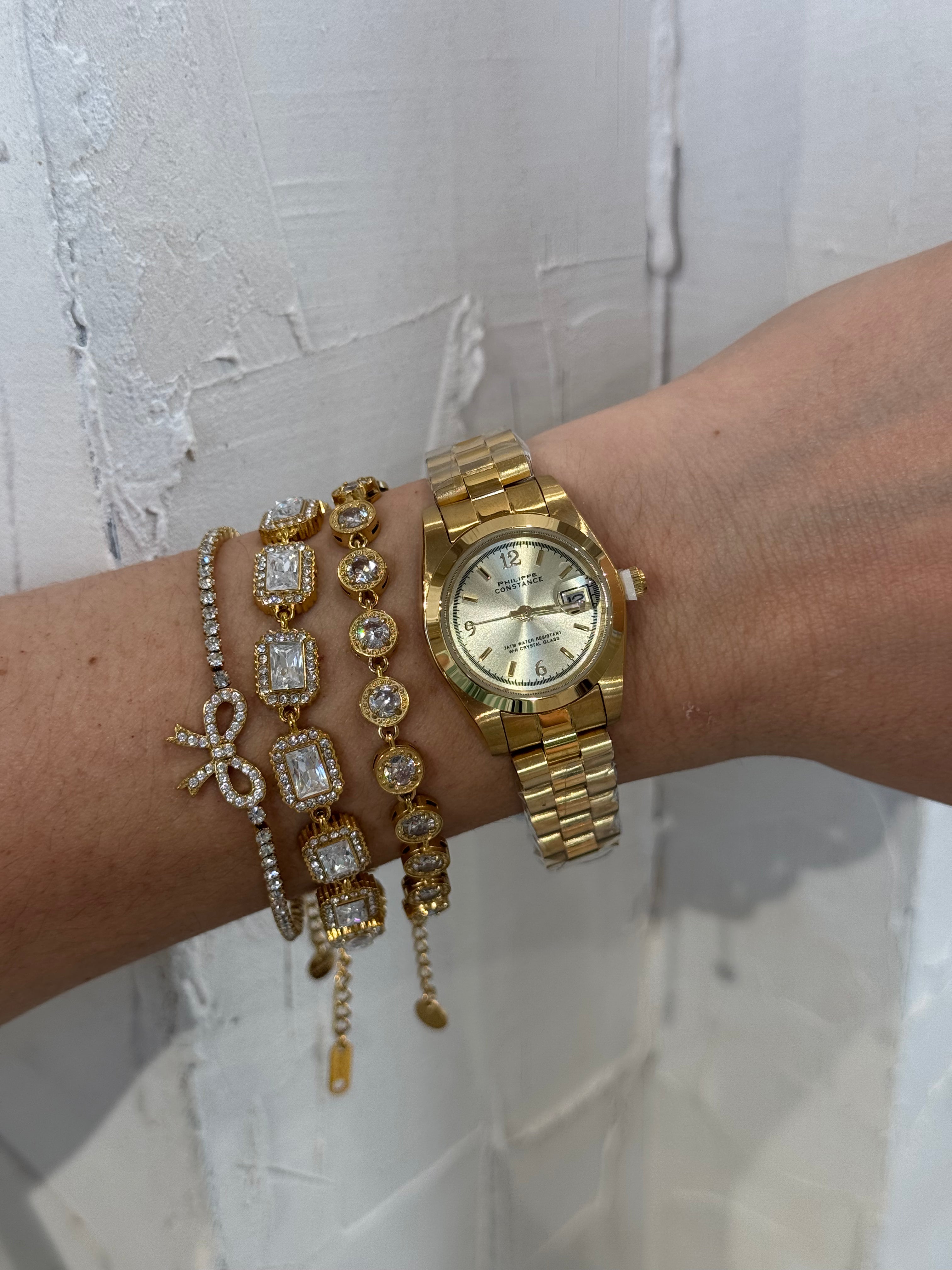 Allegra Gold (small) - Αδιάβροχο Premium Ρολόι Stainless Steel