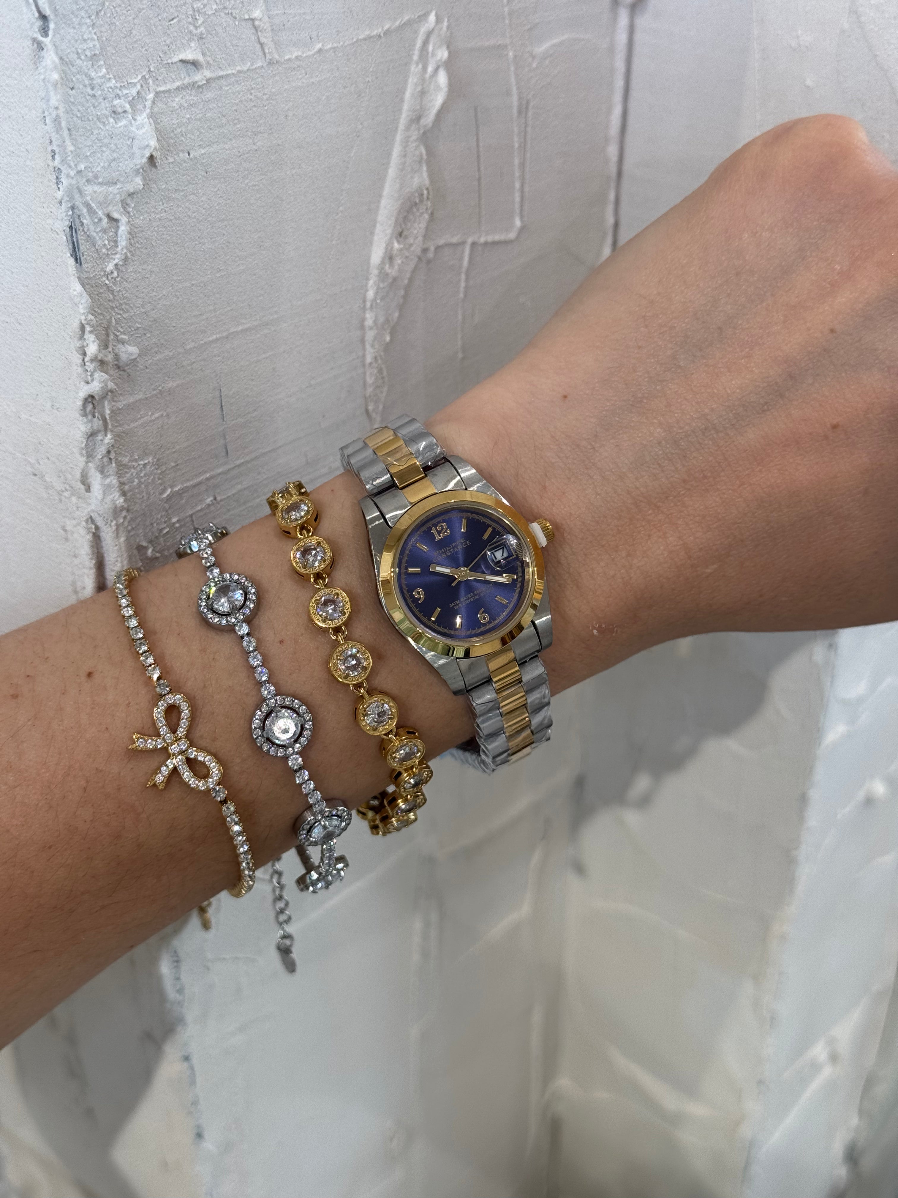 Allegra Two-tone Blue (small) - Αδιάβροχο Premium Ρολόι Stainless Steel