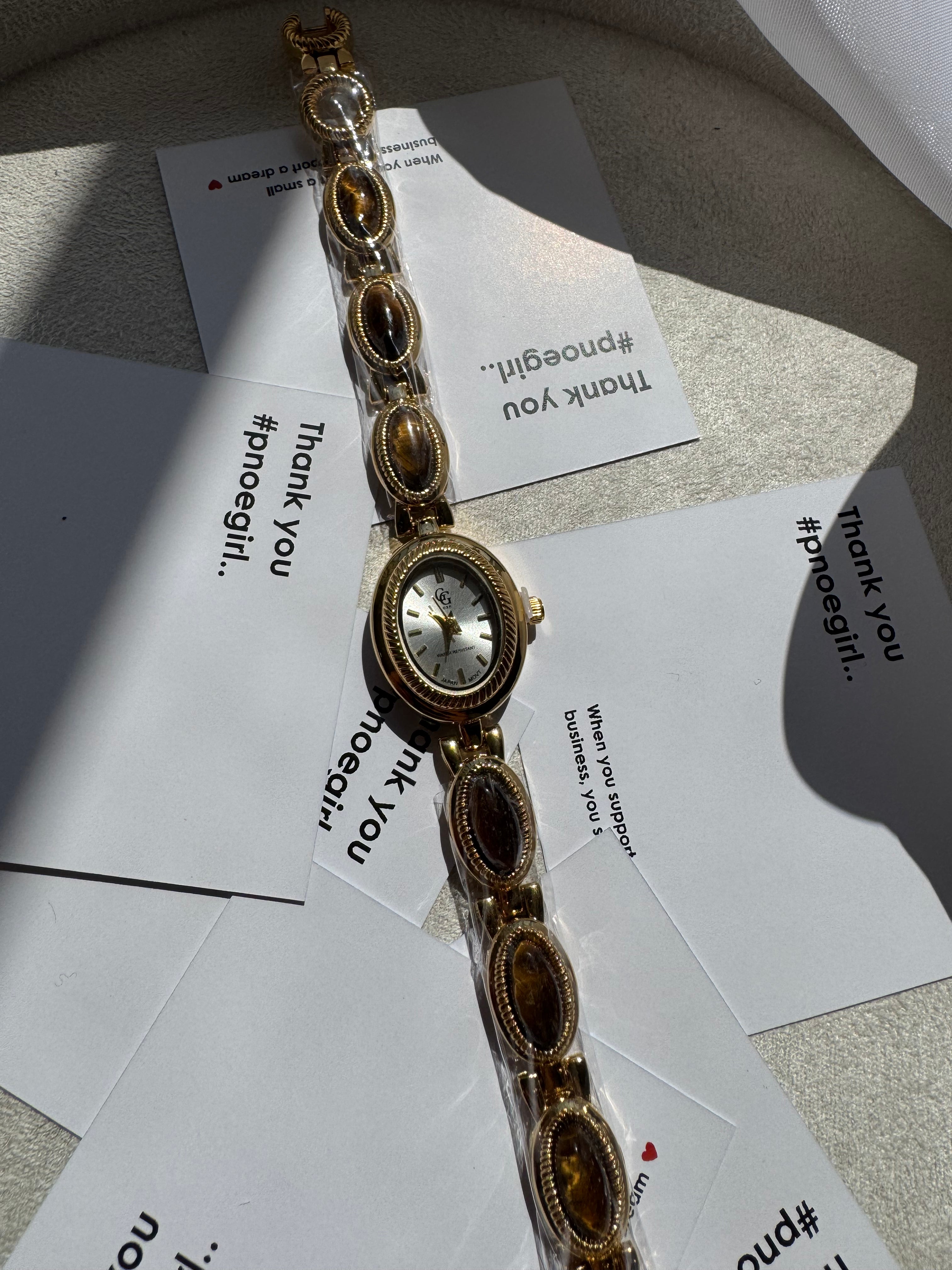 LUMIÈRE CARAMEL -   Ρολόι Stainless Steel