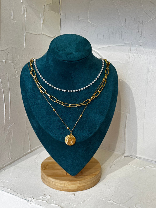 Pearl Heart – κολιέ stainless steel