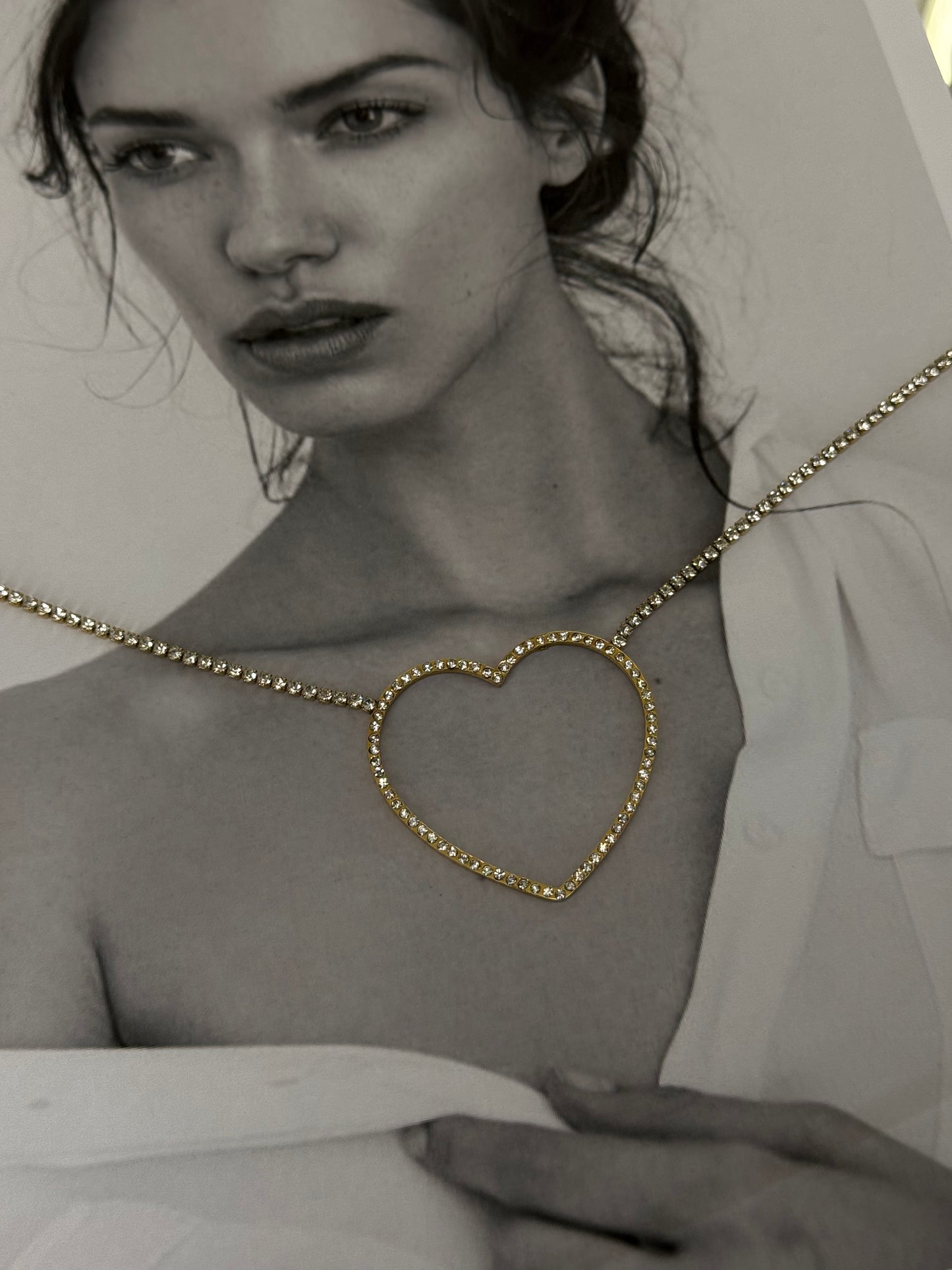 Endless Heart – ατσάλινο χρυσό κολιέ με ζιργκόν