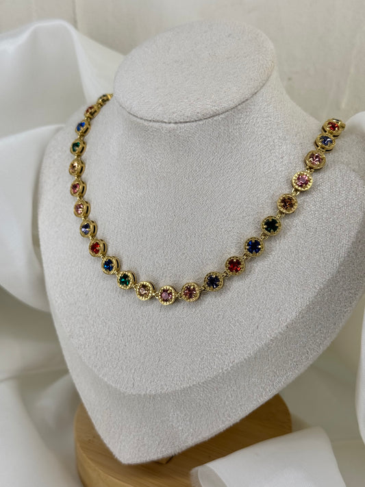 Mira necklace colourful