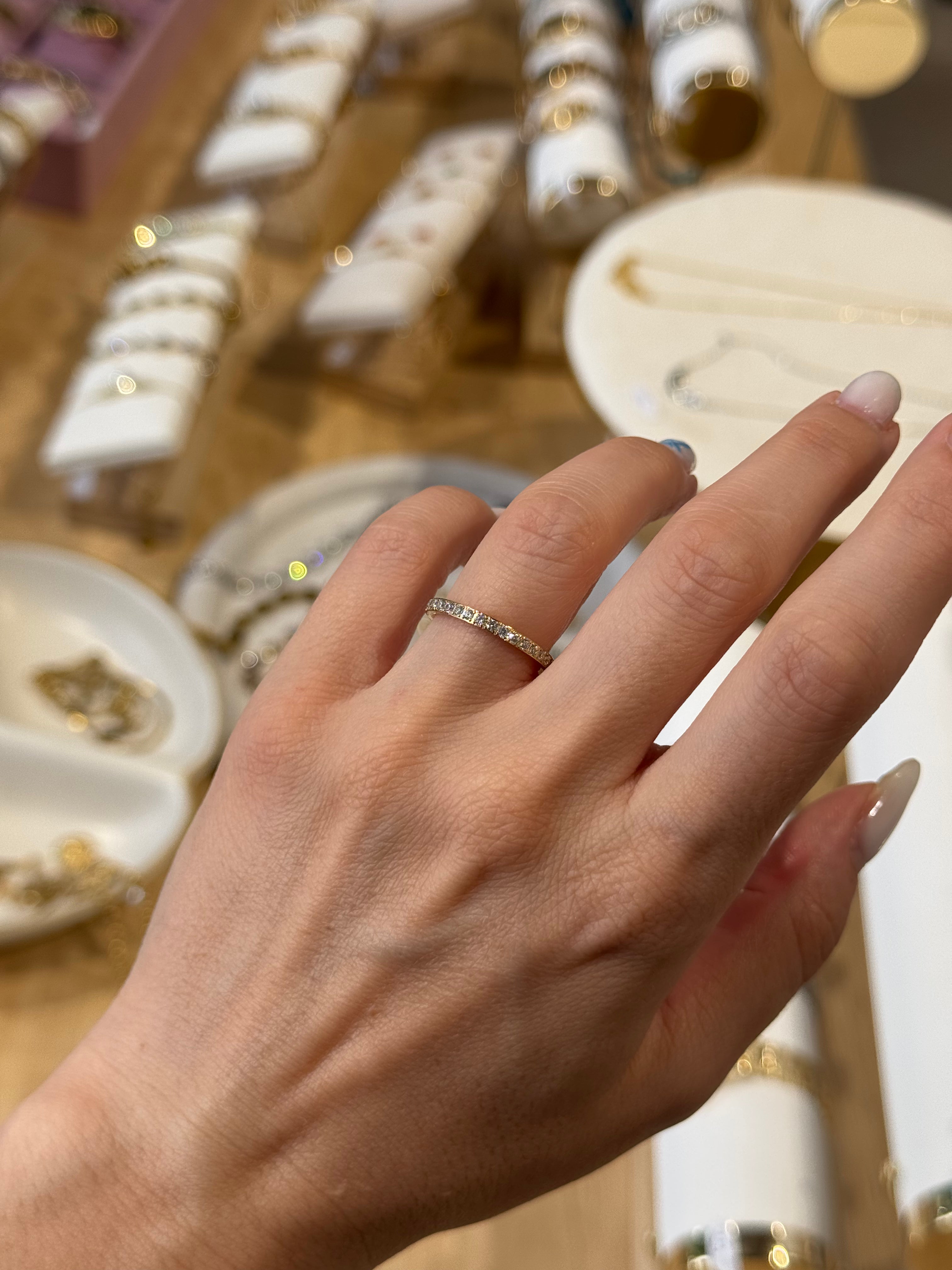 Delicate Pavé Band (χρυσό)- Δαχτυλίδι Stainless Steel