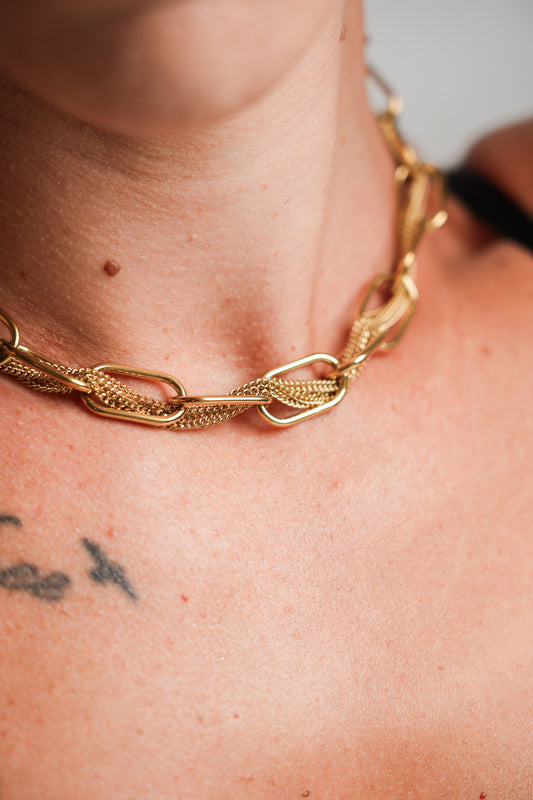 Twist Chain - Σετ Κολιέ & Βραχιόλι stainless steel