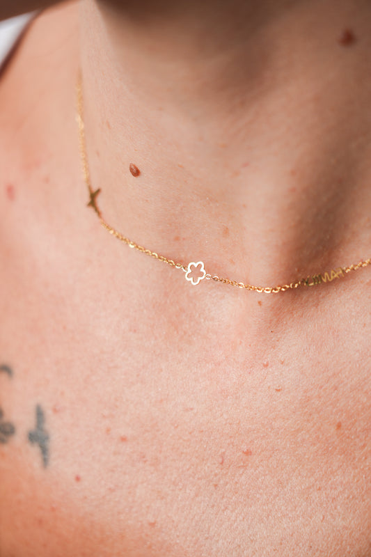 Blossom Charm - χρυσό κολιέ stainless steel