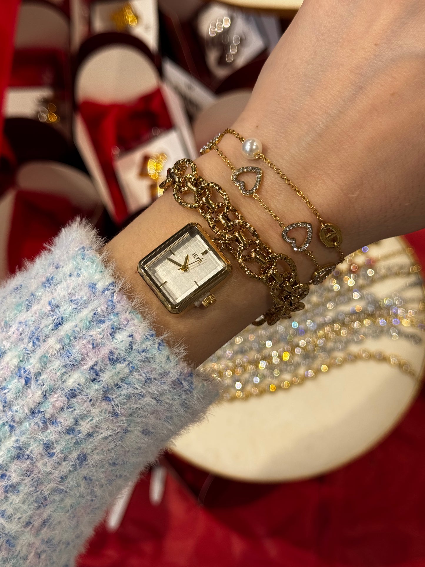 Retro Glam Pearl – αδιάβροχο ρολόι premium stainless steel