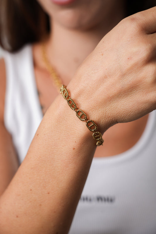 Luxe Loops - χρυσό βραχιόλι stainless steel