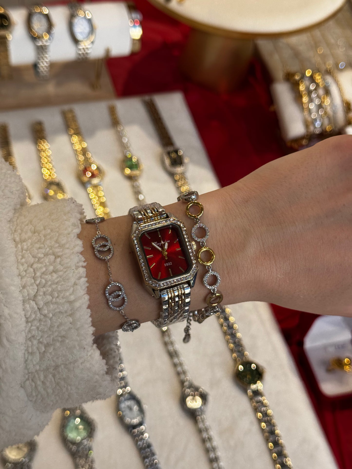 Fleur Crimson Sparkle – ρολόι stainless steel