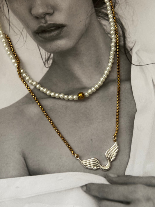 Aveline Wings - necklace Handmade jewelry by Pnoe