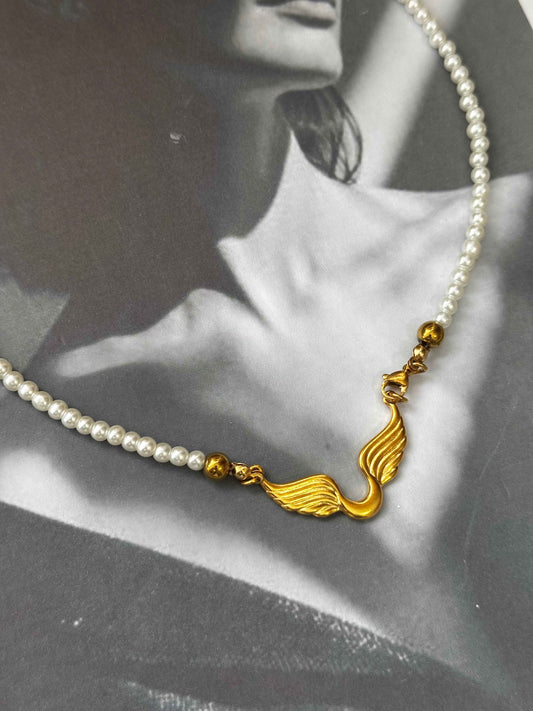 Evanthe Pearl Wings - κολιέ Χειροποίητα κοσμήματα by Pnoe