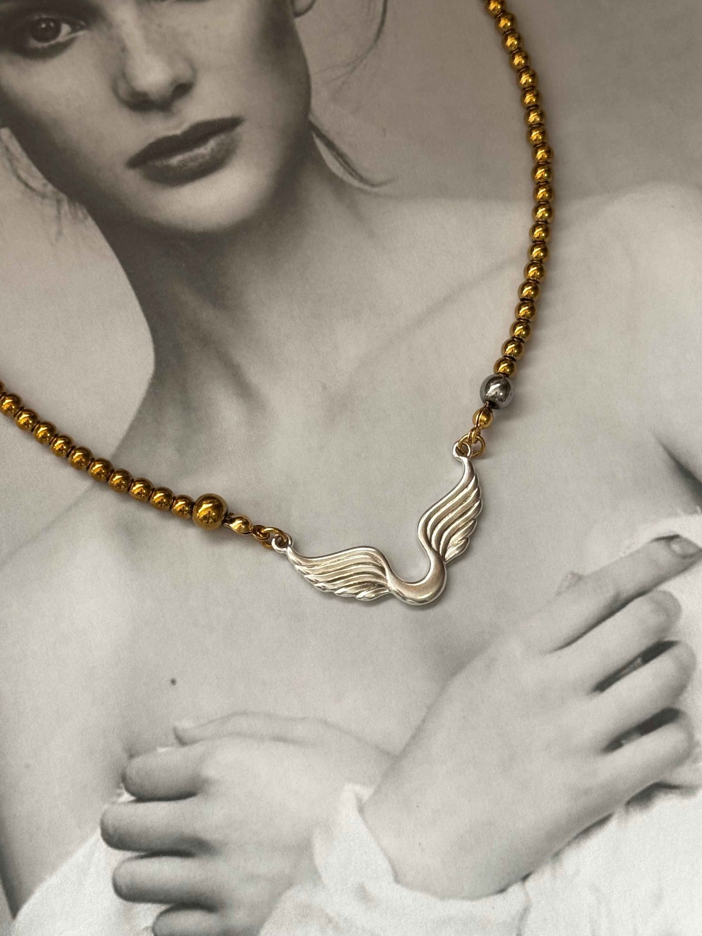 Faye Golden Flight – κολιέ Χειροποίητα κοσμήματα by Pnoe