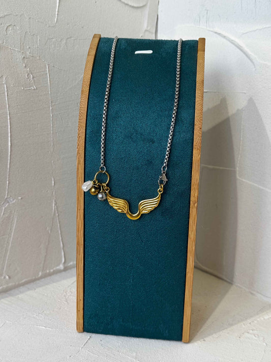 Mila Golden Wing – κολιέ Χειροποίητα κοσμήματα by Pnoe