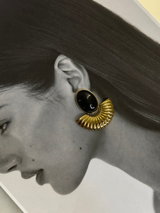 Black Aurora - σκουλαρίκια stainless steel