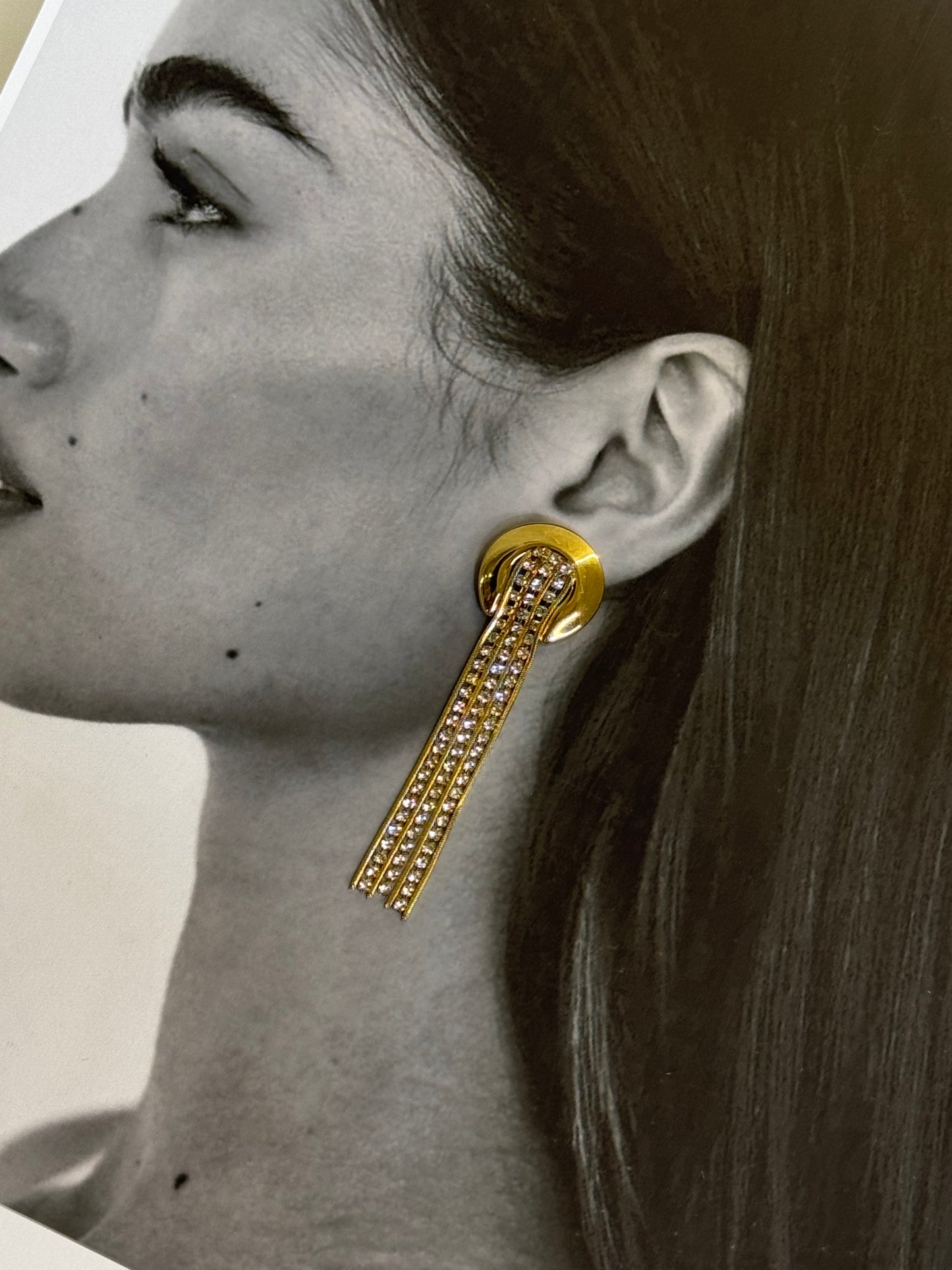 Golden Cascade - σκουλαρίκια stainless steel