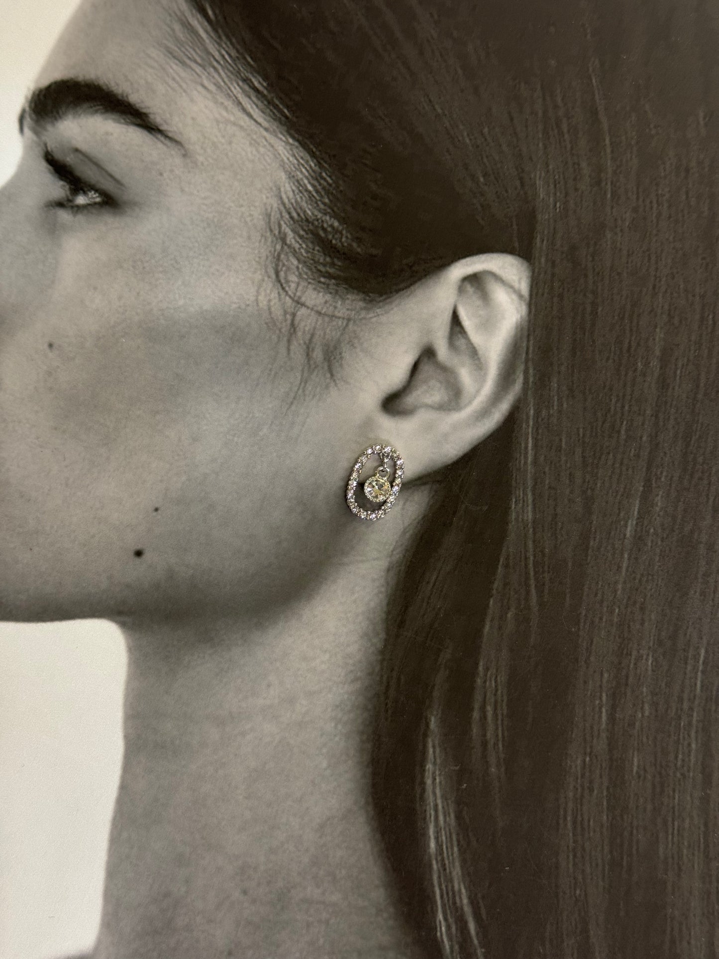 Crystal Halo - σκουλαρίκια stainless steel