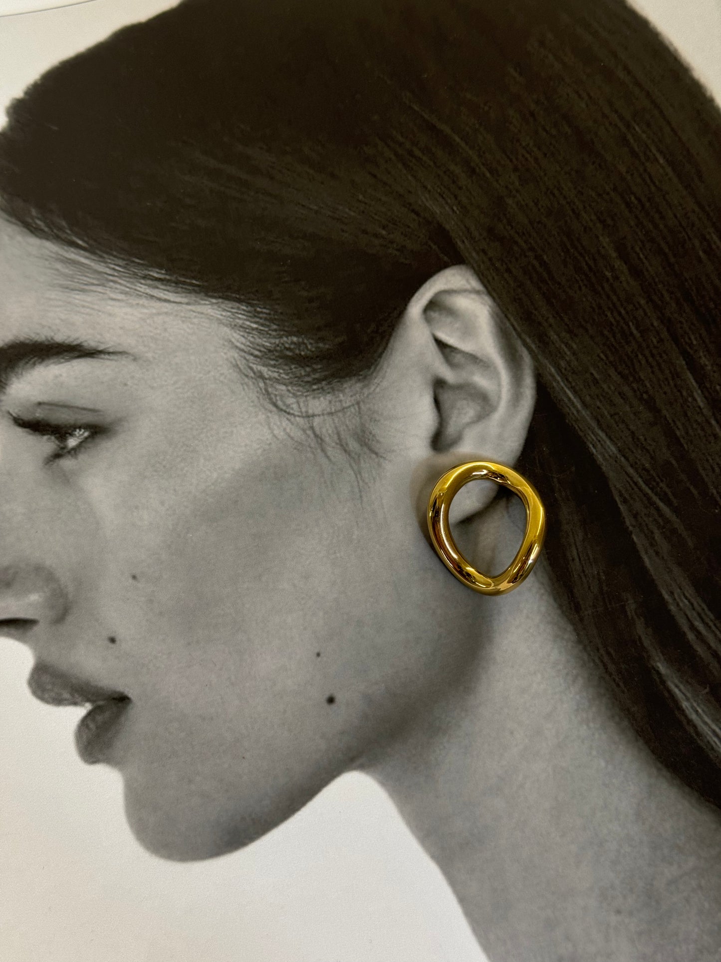 Golden Flow - σκουλαρίκια stainless steel