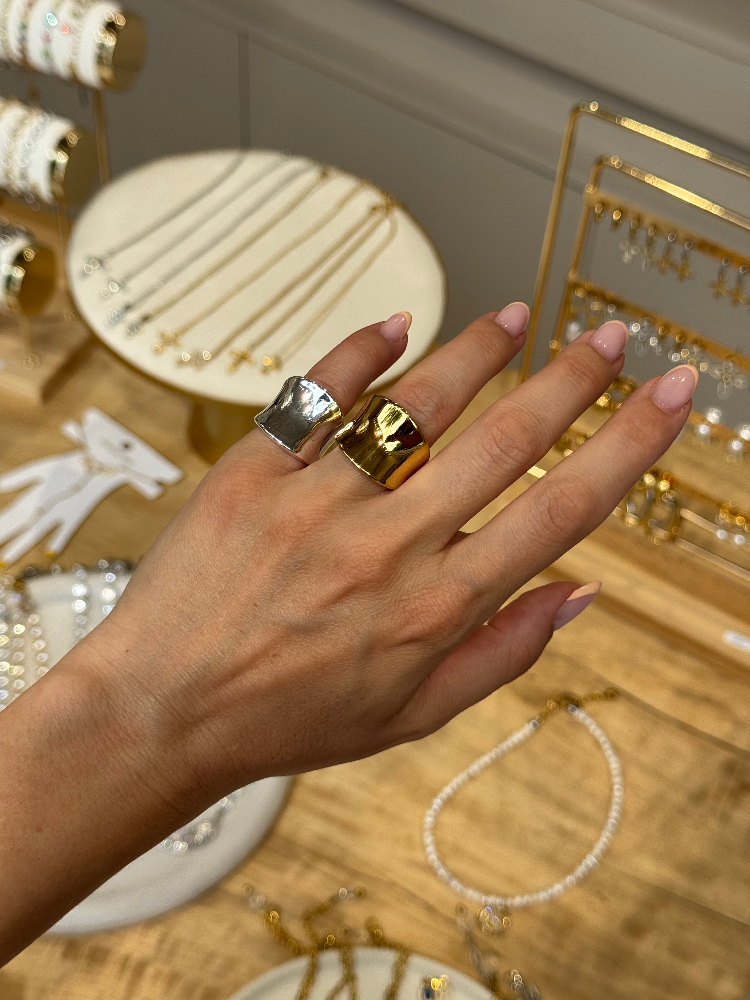 Honey Curve – δαχτυλίδι stainless steel