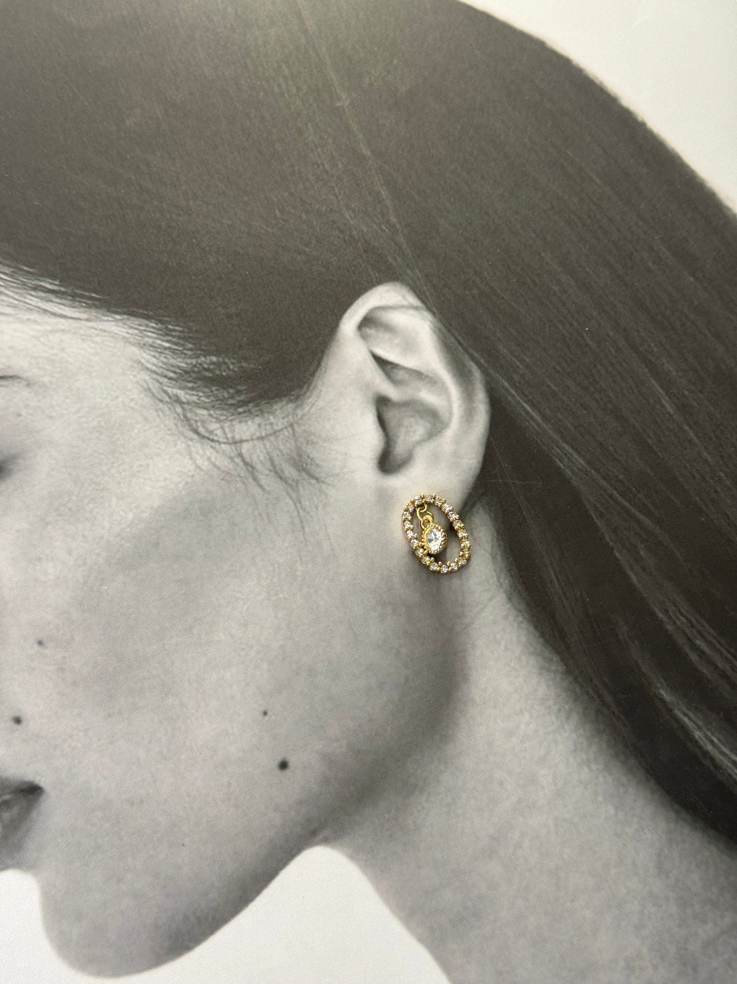 Crystal Halo - σκουλαρίκια stainless steel