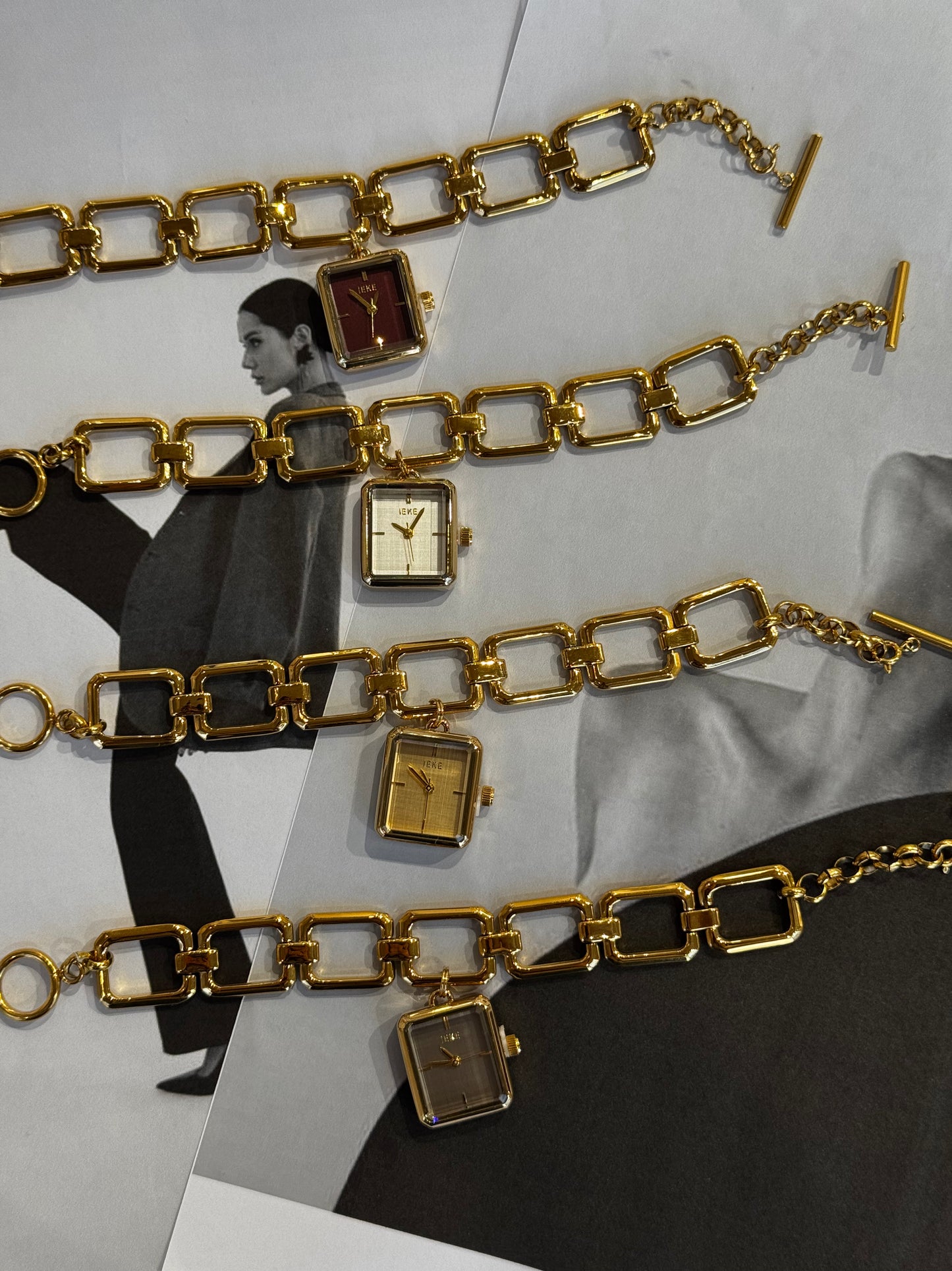 Cleo Square – αδιάβροχο ρολόι premium stainless steel