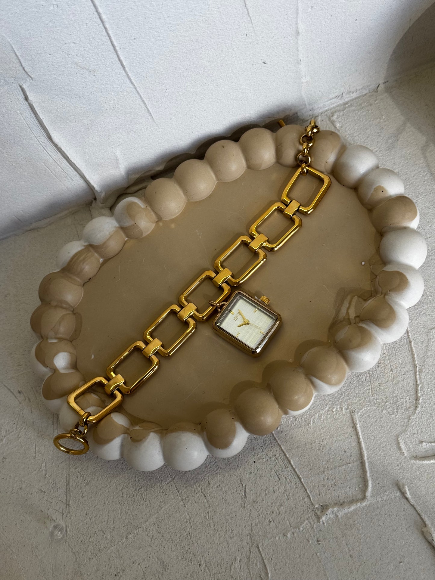 Cleo Square – αδιάβροχο ρολόι premium stainless steel