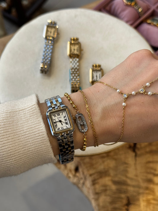 MONACO Pearl ✨ ρολόι premium stainless steel