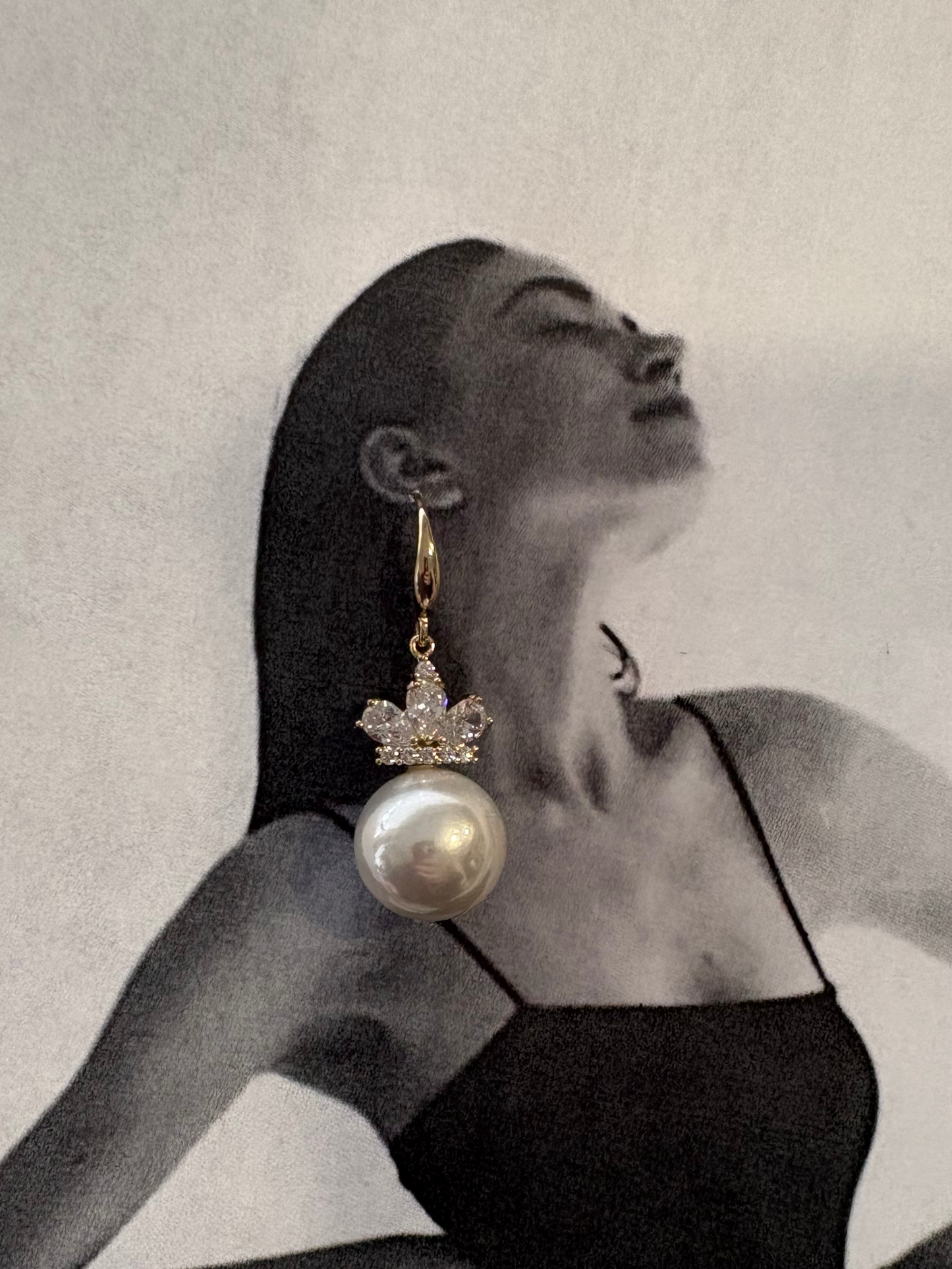 Royal Pearl Crown Earrings – Ατσάλινα Σκουλαρίκια