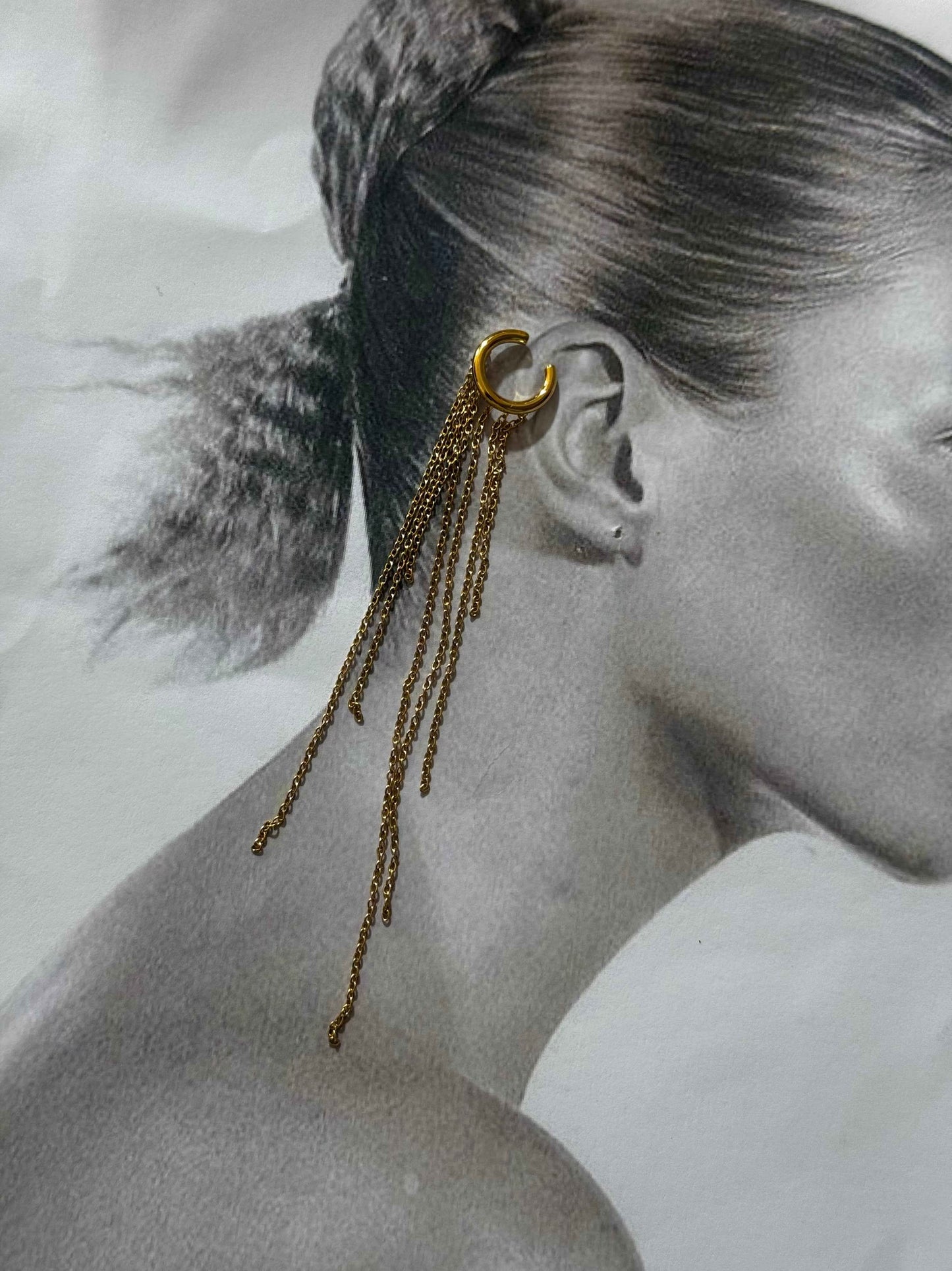 Lyra Rain – ear cuff stainless steel