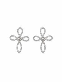 Crystal Cross Studs – σκουλαρίκια stainless steel