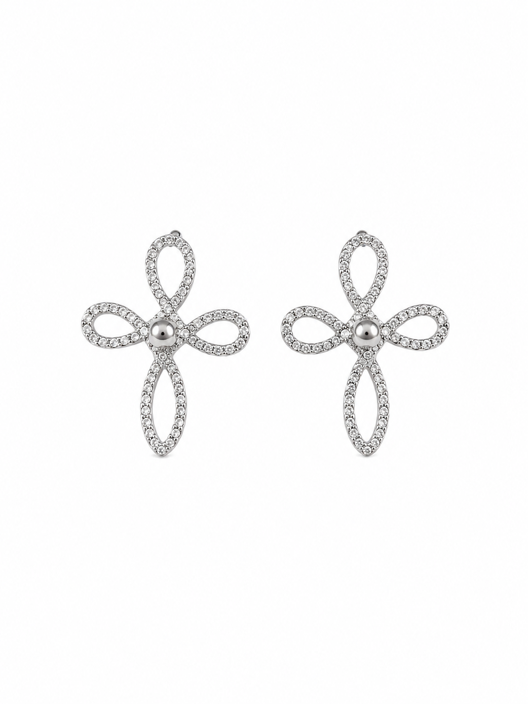 Crystal Cross Studs – σκουλαρίκια stainless steel