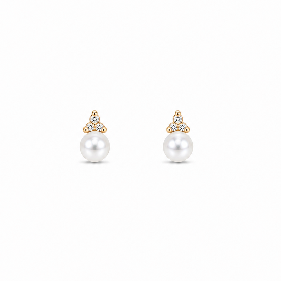 Trio Pearl – σκουλαρίκια stainless steel