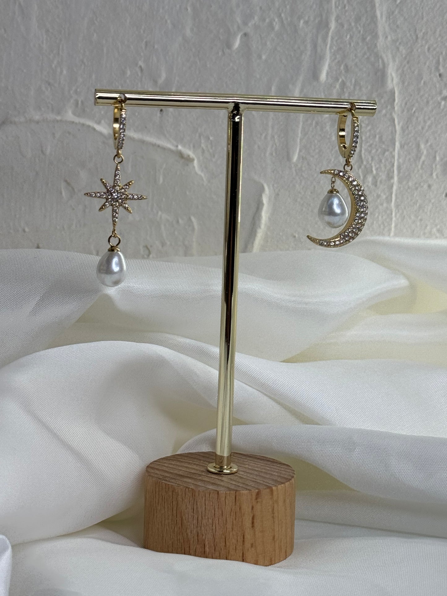 Lunar Pearl - σκουλαρίκια stainless steel