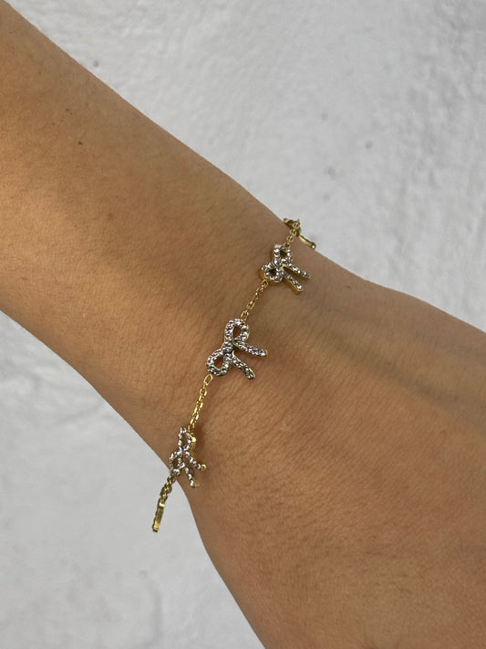 Bow Charm Glow - βραχιόλι stainless steel