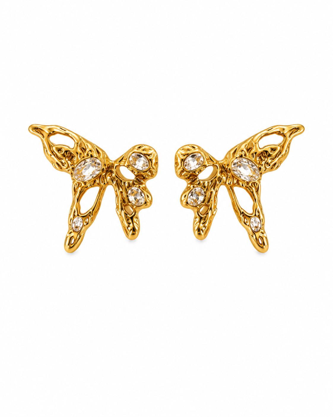 Butterfly Zircon – Σκουλαρίκια stainless steel