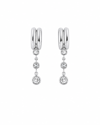 Triple Zircon Drop – Σκουλαρίκια stainless steel