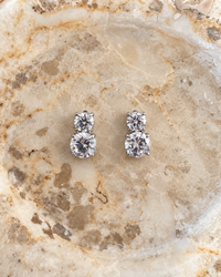 Sparkle Duo – Stainless Steel Σκουλαρίκια