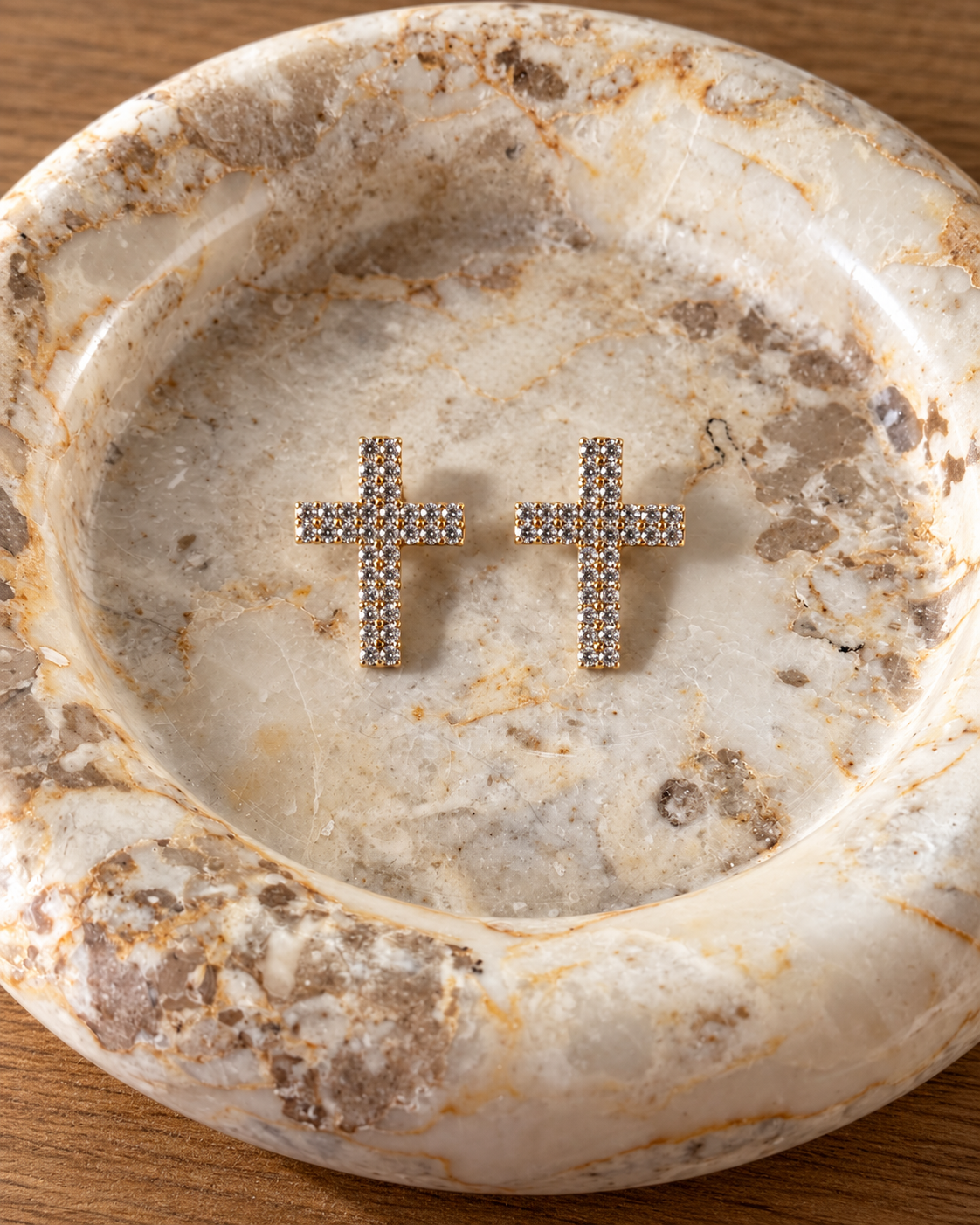 Cross studs – stainless steel σκουλαρίκια