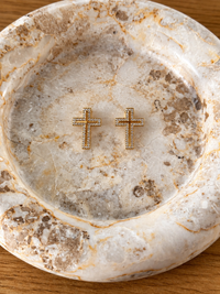 Framed cross – stainless steel σκουλαρίκια