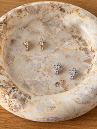Pure light cross – stainless steel σκουλαρίκια