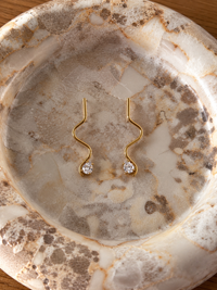 Ondine crystal – stainless steel σκουλαρίκια
