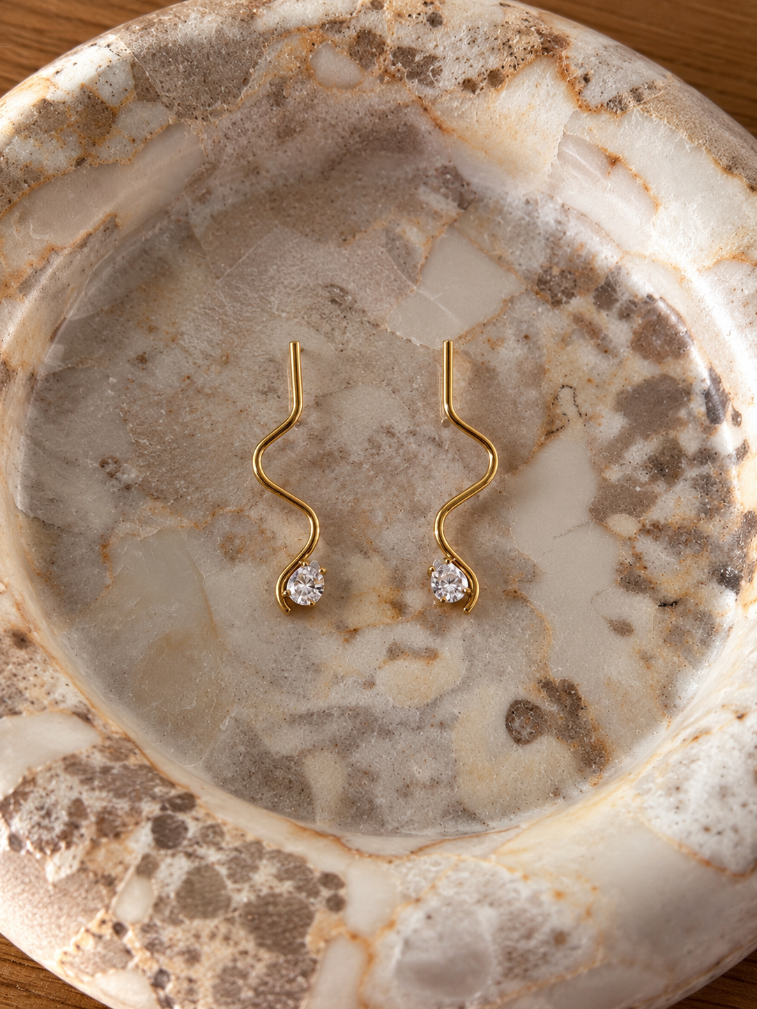Ondine crystal – stainless steel σκουλαρίκια
