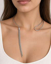 Étoile fluid choker – stainless steel κολιέ