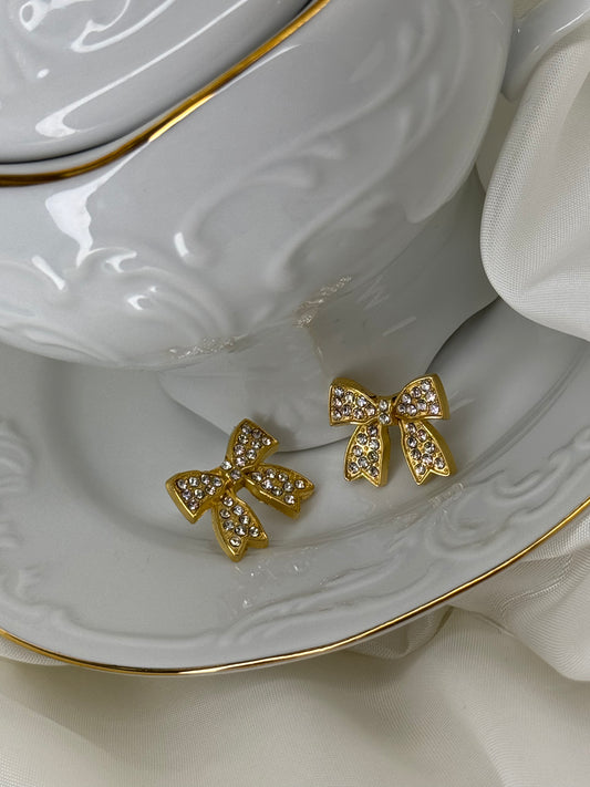 BELLA BOW-σκουλαρίκια stainless steel