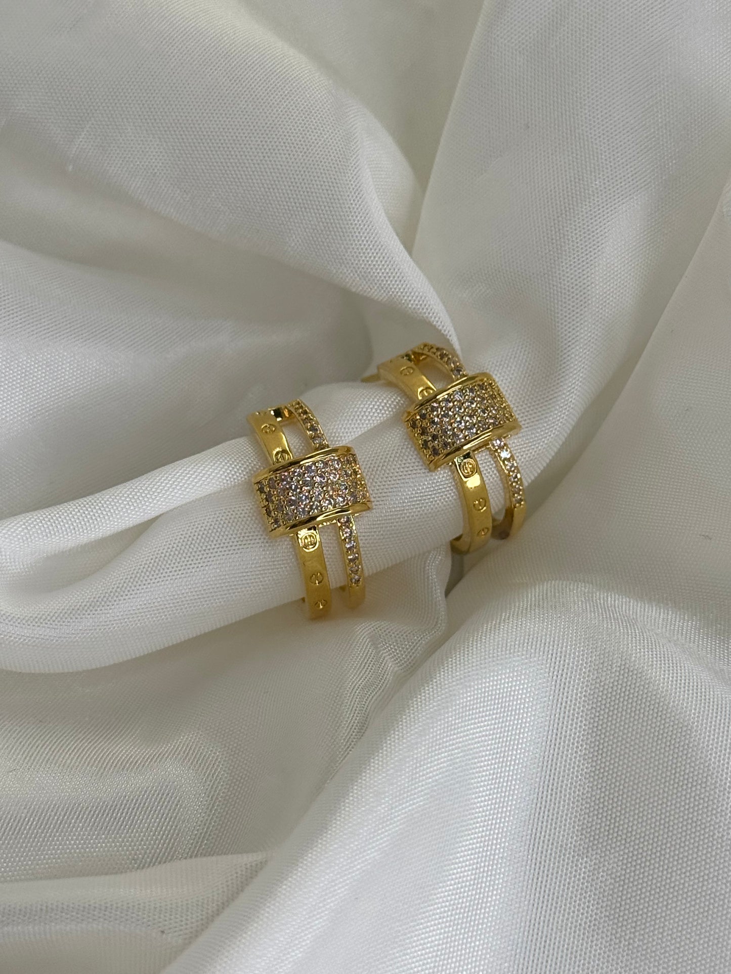 LUXE BOND-Σκουλαρίκια από ανθεκτικό ορείχαλκο