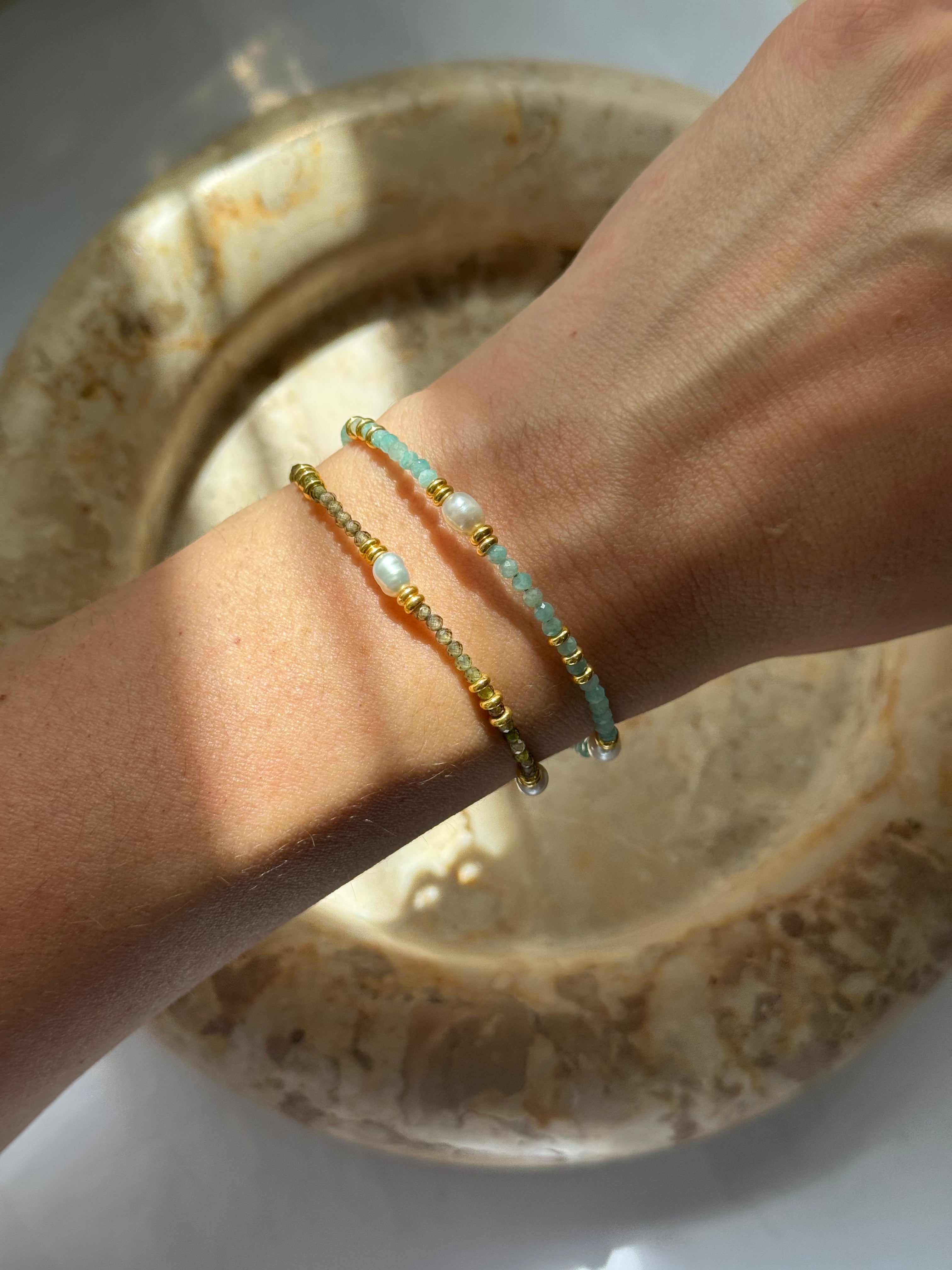 Élysées Pearl & Stone – stainless steel βραχιόλι