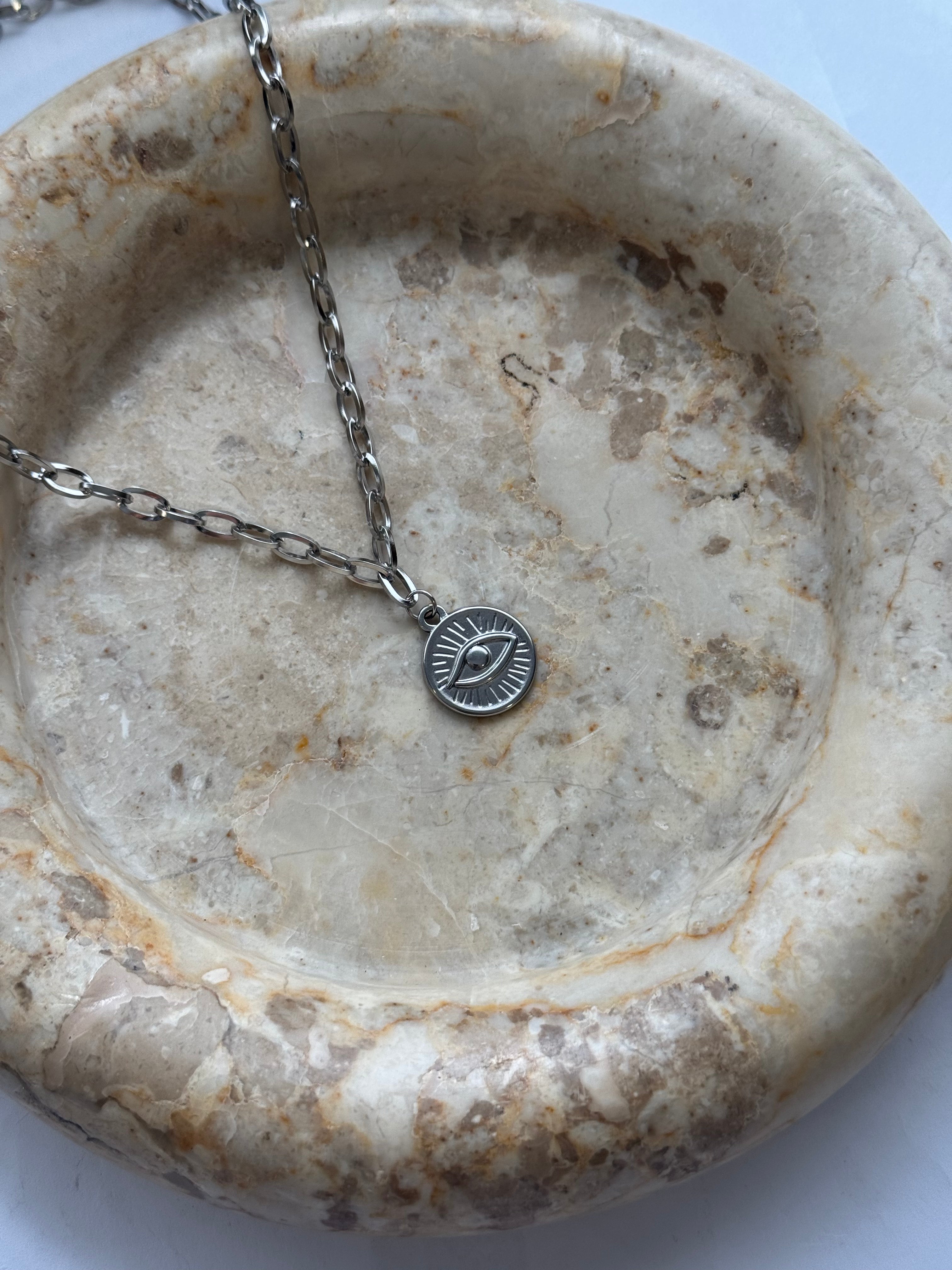 Oeil Sacré – stainless steel κολιέ